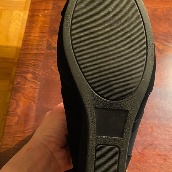 Y-NOT? GIRL’S FAUX SUEDE BLACK PLATFORM BOOTIES SIZE 3.5M - Picture 3 of 5